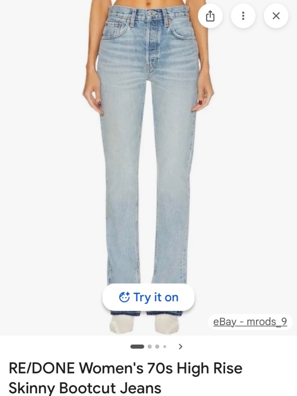 Re/Do 70's High rise Skinny Bootcut Model.